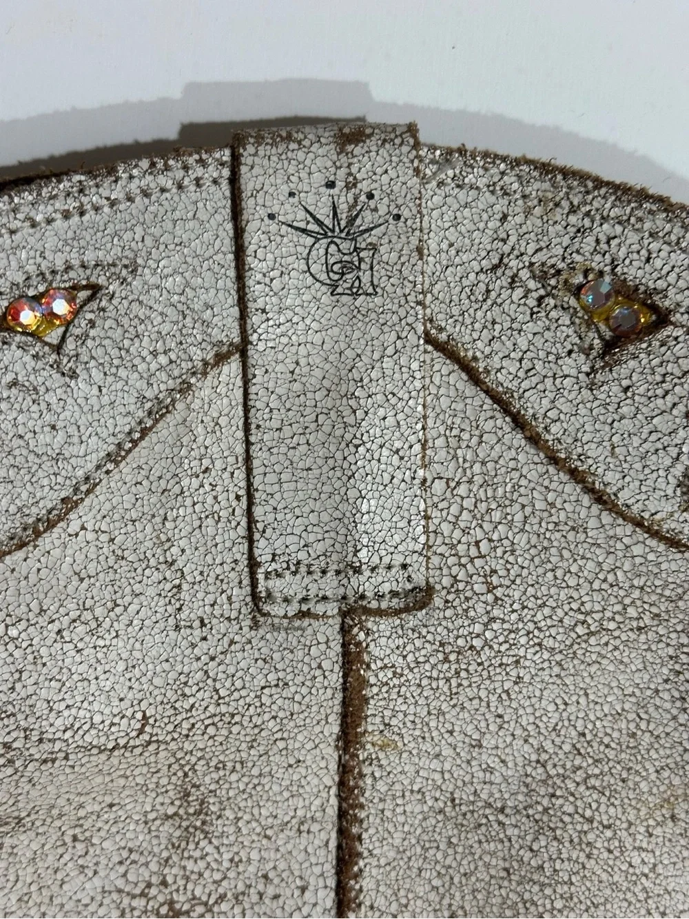 MIA Swarovski Crystal/Rhinestone Ivory Cowboy Western Boots Brazil Womens 7M